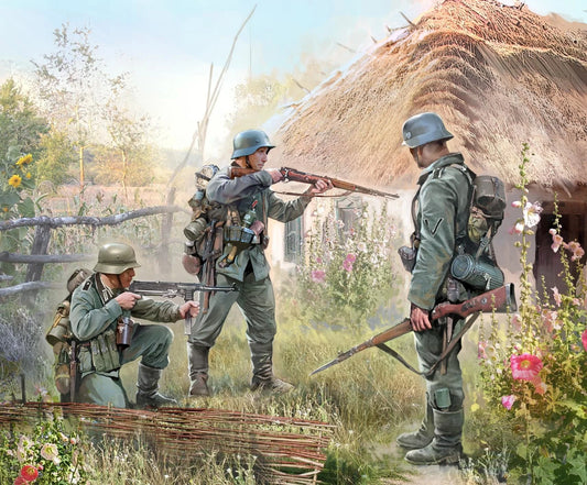 Zvezda 1/72 scale German infantry Eastern Front 1941 figure set Z6105, Art of Tactic range