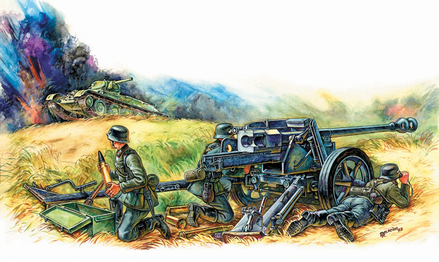 Zvezda 1/72 scale German Pak-40 anti-tank gun model kit Z6257, Art of Tactic range
