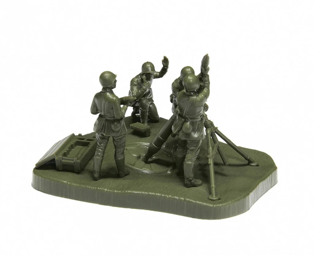 Zvezda 1/72 scale Soviet 120mm mortar with crew figure set Z6147, Art of Tactic range