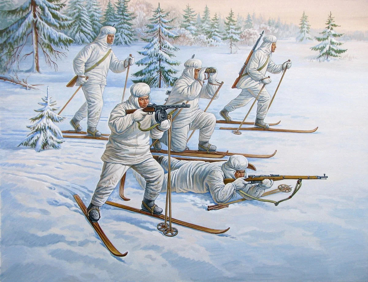 Zvezda 1/72 scale Soviet skiers figure set Z6199, Art of Tactic range