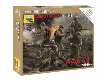Zvezda 1/72 scale US infantry WWII figure set Z6278, Art of Tactic range