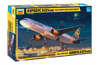Zvezda Civil Air - 1/144 Airbus A321 Ceo Passenger Plane - Z7040 - Product Image