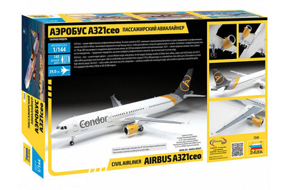 Zvezda Civil Air - 1/144 Airbus A321 Ceo Passenger Plane - Z7040 - Product Image
