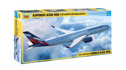 Zvezda Civil Air - 1/144 Airbus A350-900 Passenger Plane - Z7039 - Product Image