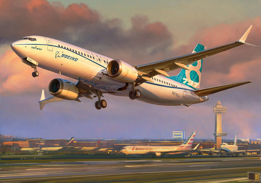Zvezda 1/144 scale Boeing 737 MAX 8 airliner model kit Z7026