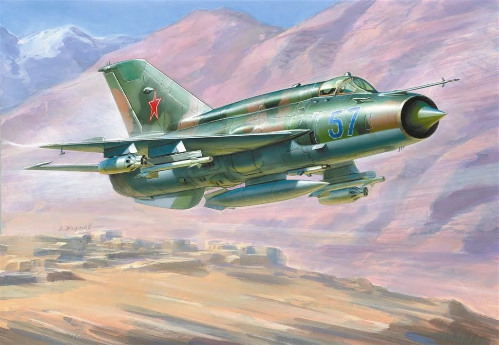 Zvezda 1/72 scale MiG-21 PF Soviet fighter model kit Z7259