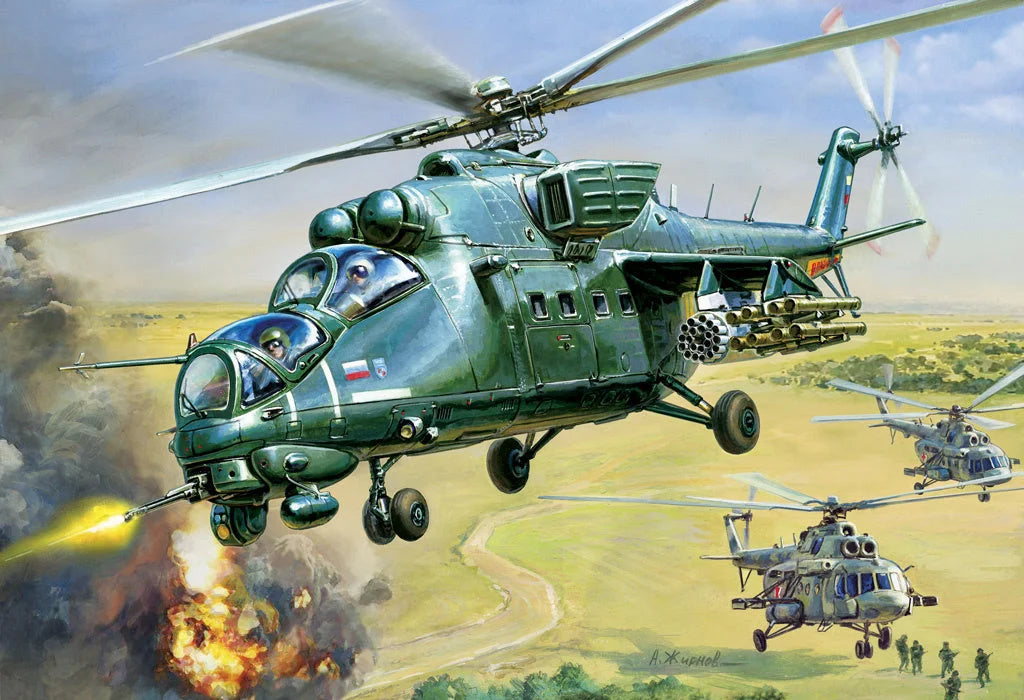 Zvezda 1/72 scale Mil Mi-35 attack helicopter model kit Z7276